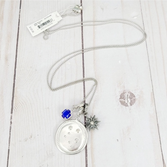 Kendra Scott libra sapphir silver rhodium necklace - Picture 5 of 8